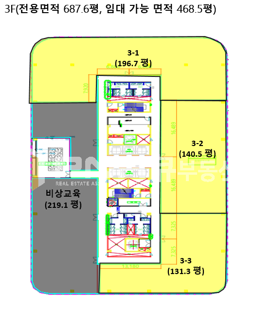 경기 과천시 갈현동 과천지식정보타운 비상교육 신사옥 한층전체 전용 704평 대형면적 임대 월세 매물번호 11148 사진 10